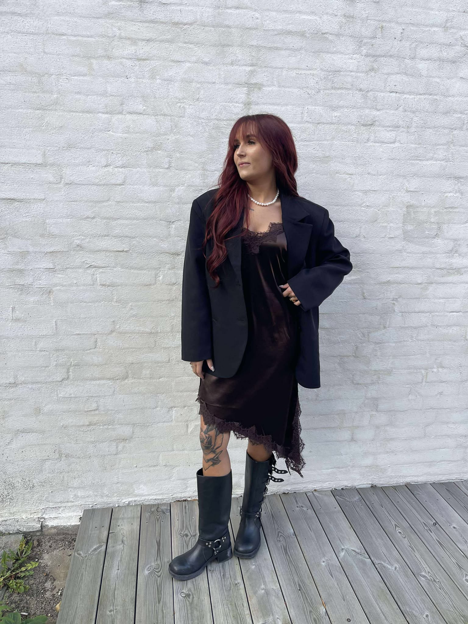 NMSOFIE Midi Dress - Chocolate Brown